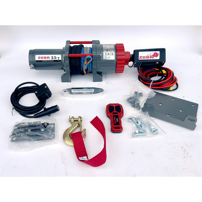 Лебедка ZUBR EWT 3500 A SR с синтетическим тросом — 2
