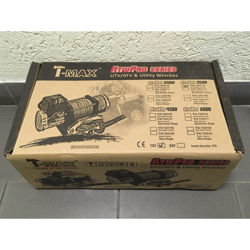 Лебедка T-max ATW Pro 3500 с синтетическим тросом — 3