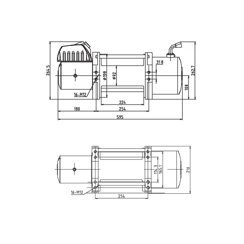 Лебедка T-max EW-15000 Outback 24B — 1