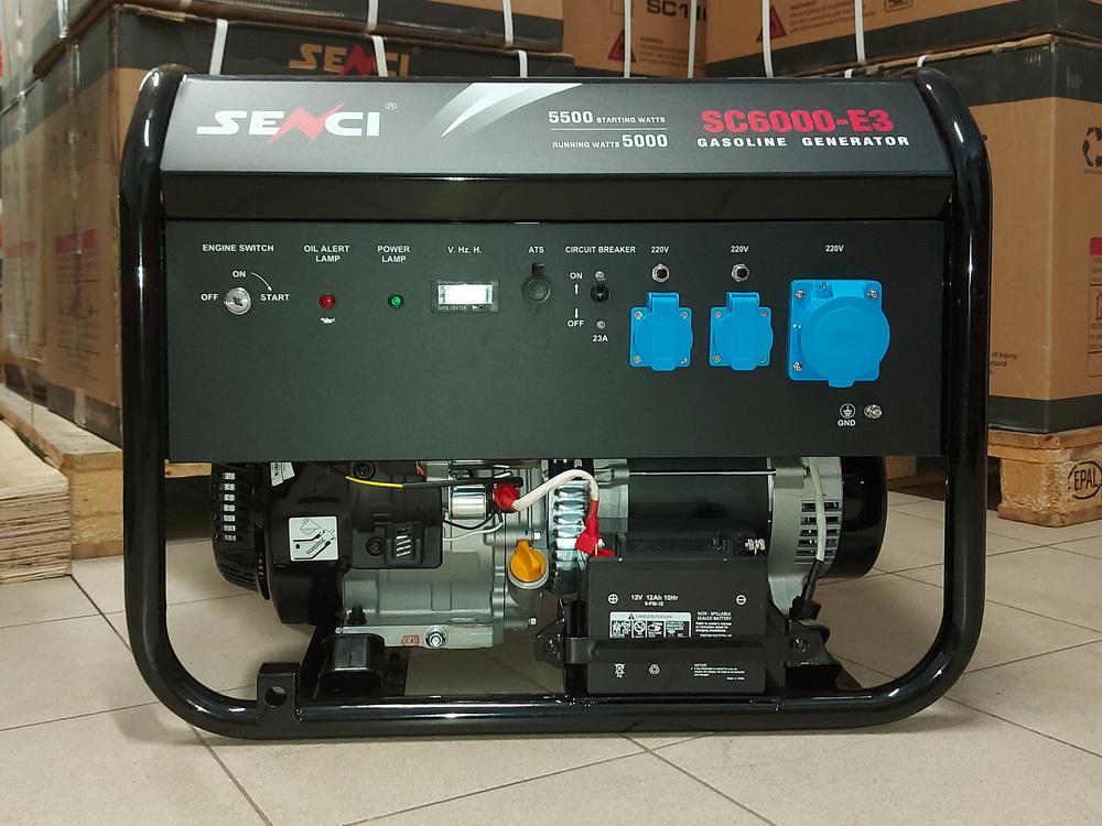 Купить генератор бензиновый Senci SC6000-E3 в Беларуси