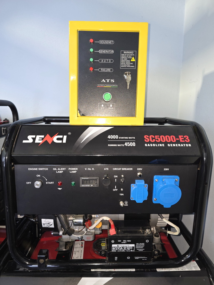 Купить генератор бензиновый Senci SC5000-E3 в Беларуси с блоком ATS