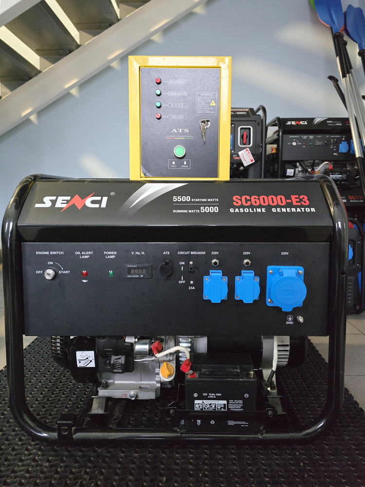 Обзор бензогенератора ⚡ Senci SC6000-E3